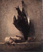 jean-Baptiste-Simeon Chardin Still-Life with Dead Pheasant and Hunting Bag Norge oil painting reproduction